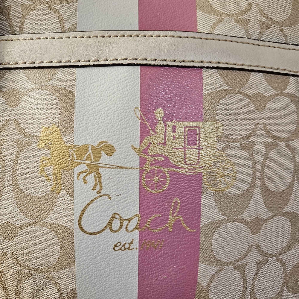 Pre-loved Vintage COACH CHELSEA HERITAGE  Leather Signature Tote - Picture 8 of 16
